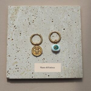 Orecchini Mix & Match – Mano di Fatima e MURRINA
